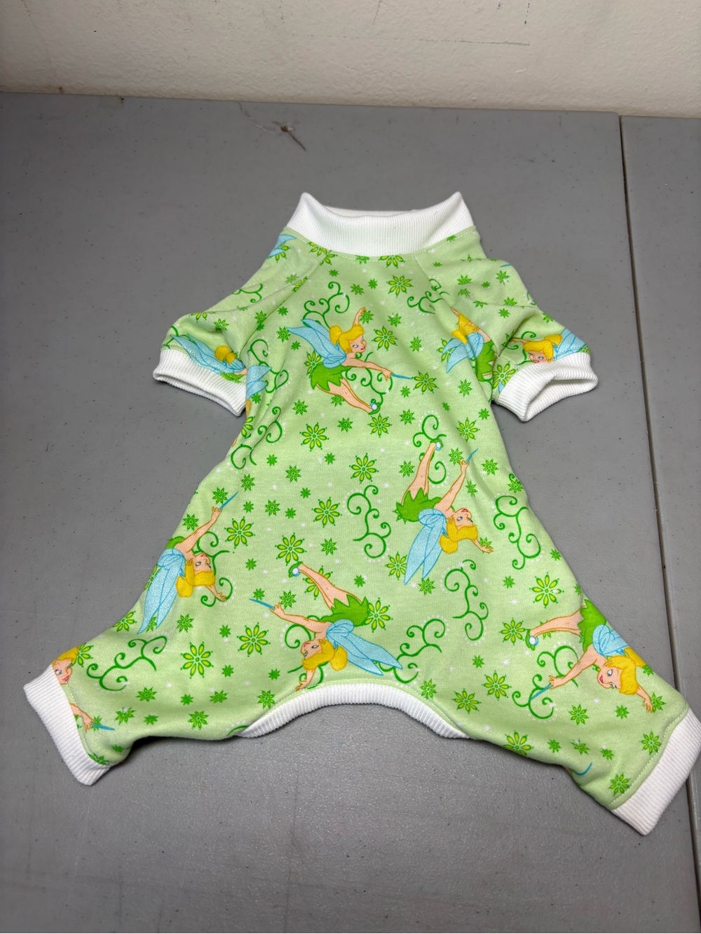 Dog One-Piece Green Fairy Print Romper